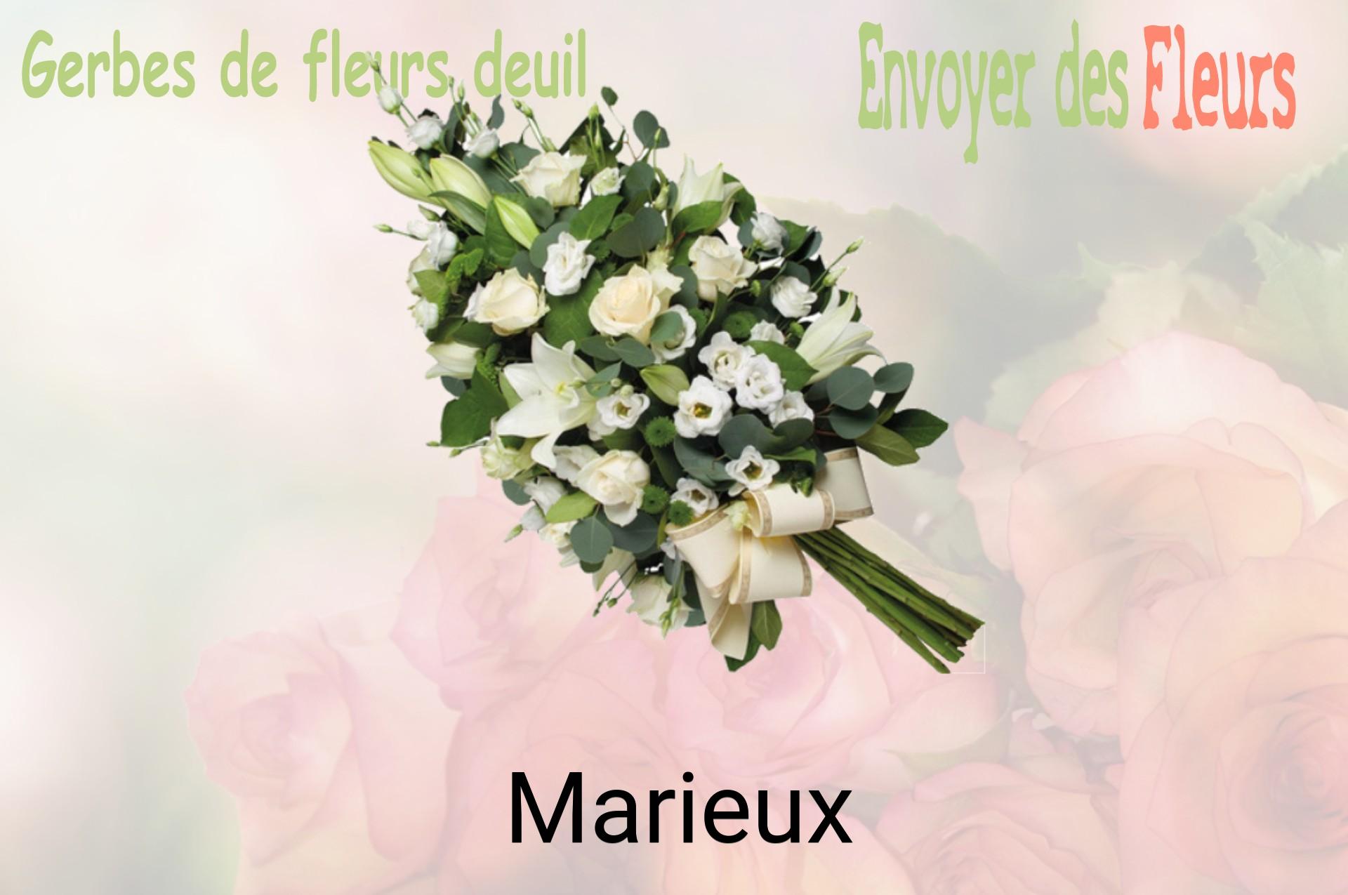 Gerbe de fleurs de deuil livrée à Marieux